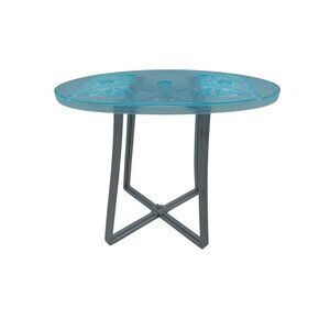 Barbie Doll House Dollhouse Furniture Tall Table Clear Blue Top Dream House 5"